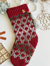 Bas de Noël en mosaïque
