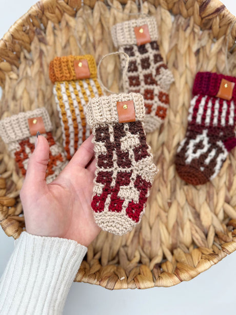 Yuletide Mosaic Mini Stockings