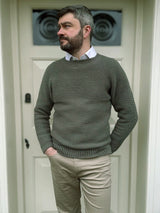 Herringbone Moss Stitch Sweater