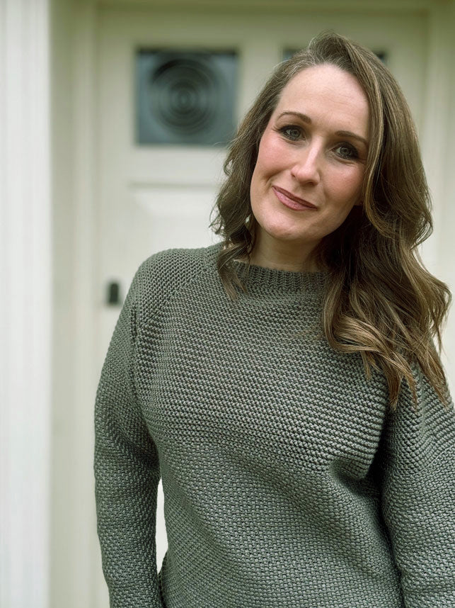 Herringbone Moss Stitch Sweater – Mary Maxim Ltd