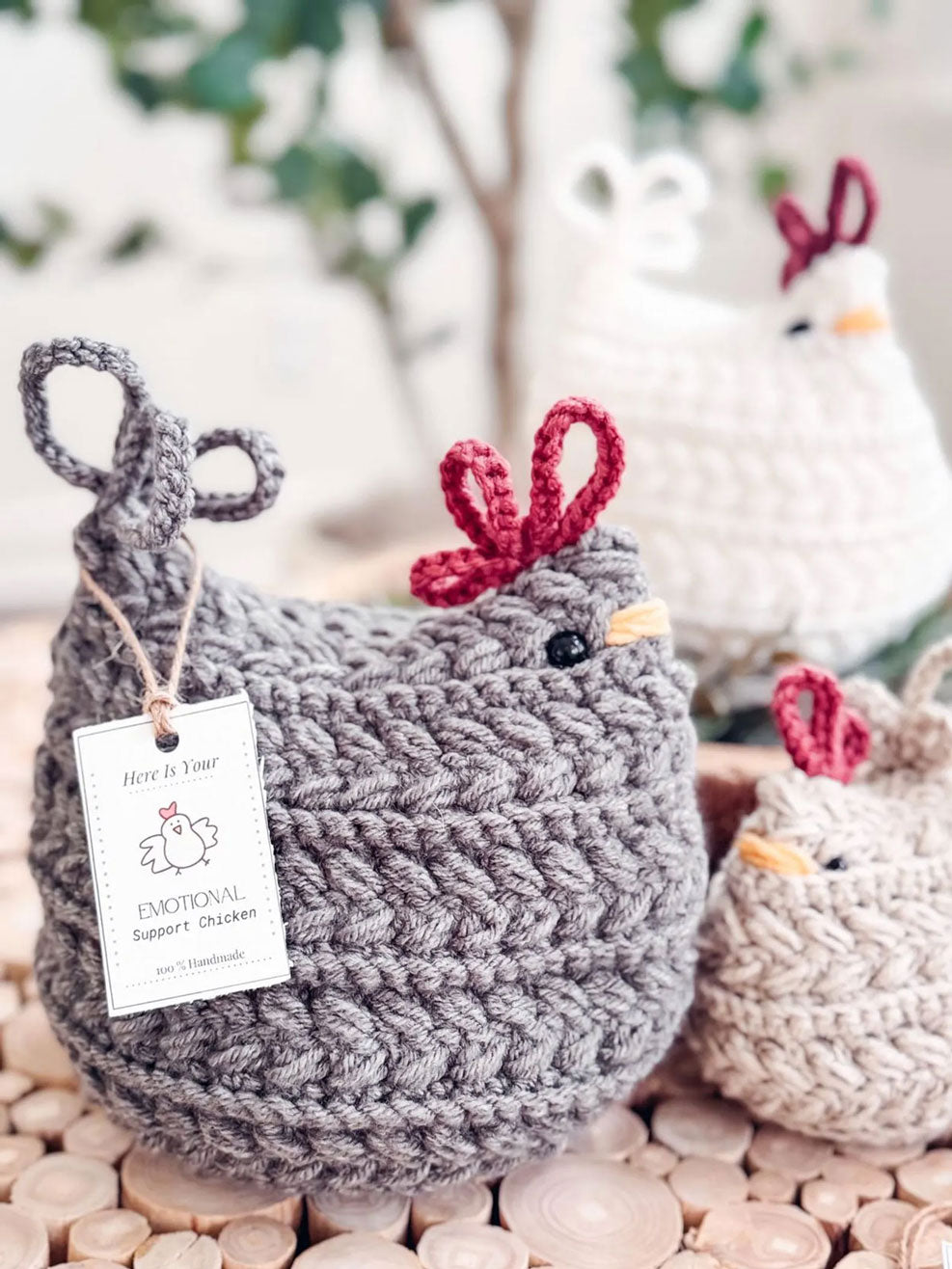 Wheat Stitch Crochet Chickens