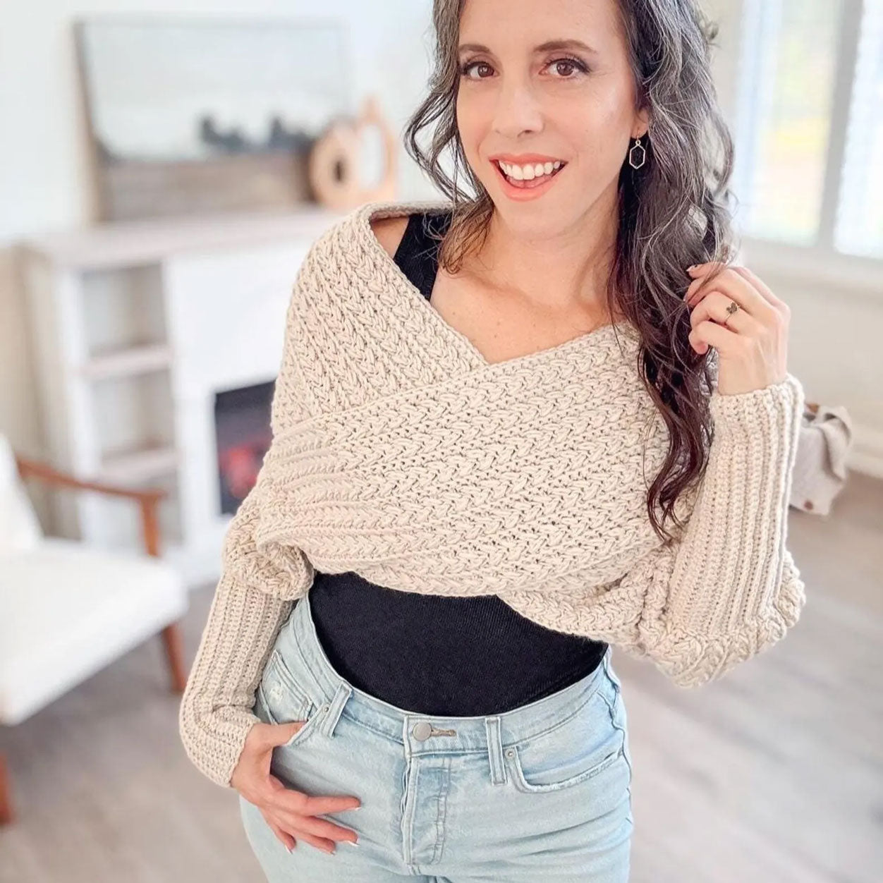 ニット+セーター chami vintage knit x crochet tops Sezane crochet top - TikTok Shop