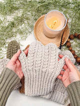 Winter Wheat Flat Crochet Mittens