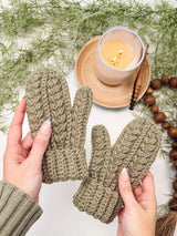 Winter Wheat Flat Crochet Mittens