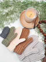 Winter Wheat Flat Crochet Mittens