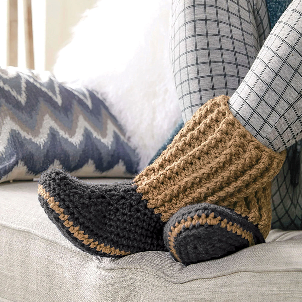Crochet Slipper Socks – Mary Maxim Ltd