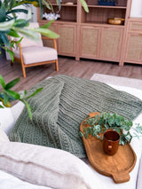 Petal Loop Stitch Textured Blanket