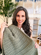 Petal Loop Stitch Textured Blanket