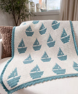 Sailboat Mosaic Baby Blanket