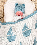Sailboat Mosaic Baby Blanket