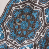 Tri-Coloured Persian Tiles Crochet Blanket