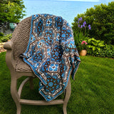 Tri-Coloured Persian Tiles Crochet Blanket