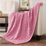Stacked Textures Knit Blanket