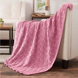 Stacked Textures Knit Blanket