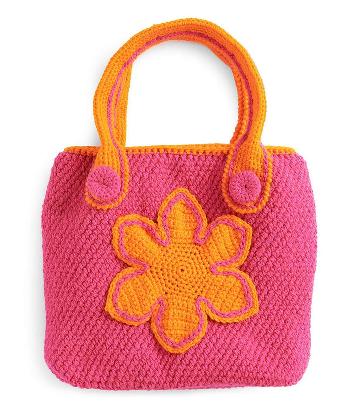 Crochet Flower Tote Bag