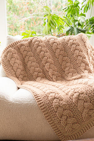 Cozy Cottage Cabled Throw