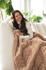 Cozy Cottage Cabled Throw