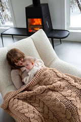 Cozy Cottage Cabled Throw