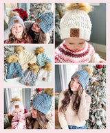 Cozy Cottage Cabled Family Hats