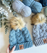Cozy Cottage Cabled Family Hats
