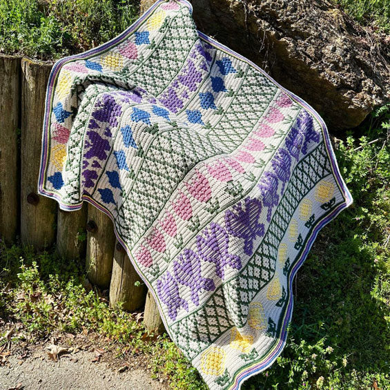 Springtime Mosaic Blanket – Mary Maxim Ltd