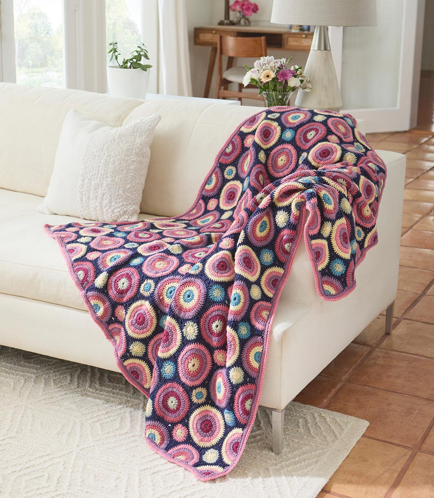 Navy Magic Circles Blanket