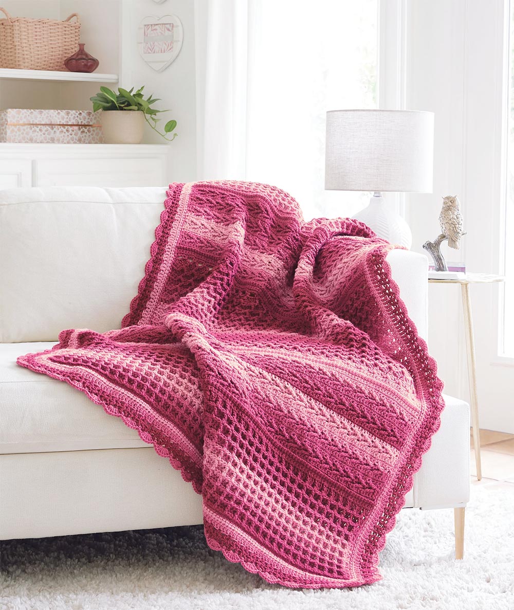 Chromatic Textures Blanket – Mary Maxim Ltd