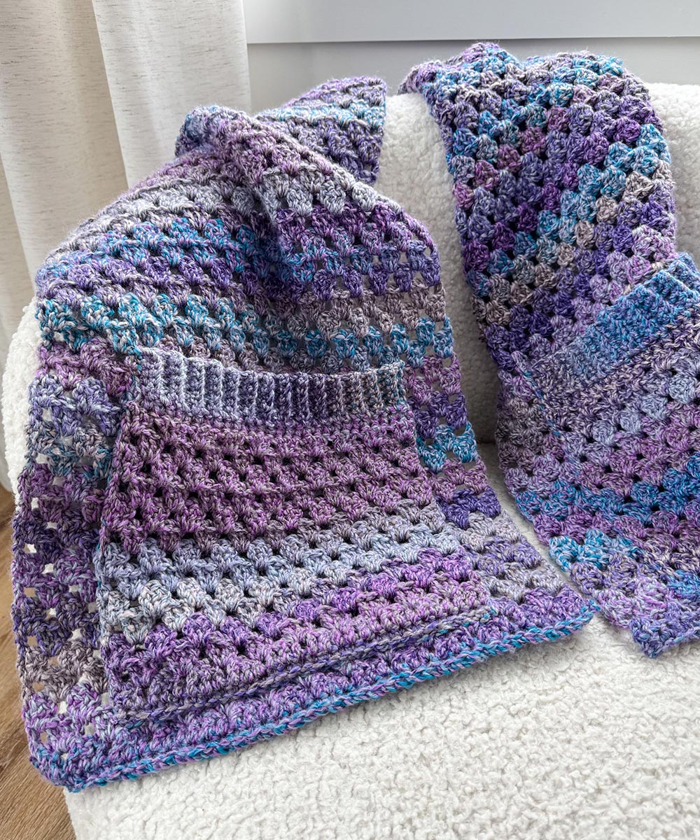 Chunky Granny Pocket Shawl – Mary Maxim Ltd