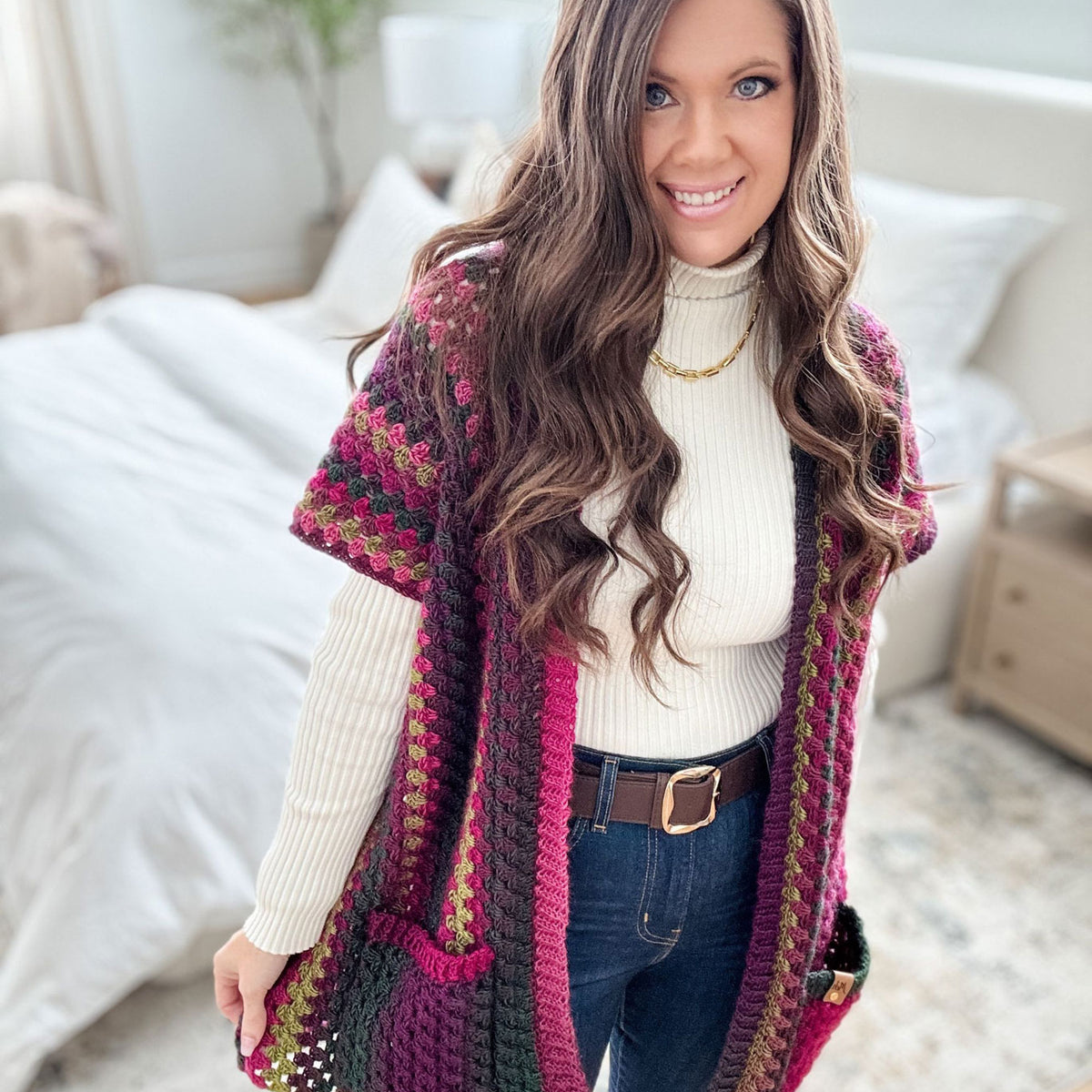 Granny Pop Short Ruana – Mary Maxim Ltd