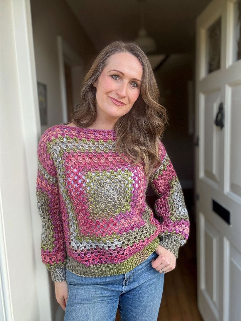 Granny Squares Sweater – Mary Maxim Ltd