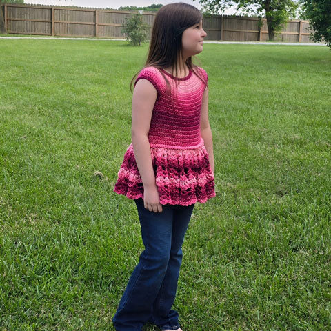 One Golden Glance Ruffled Child's Top