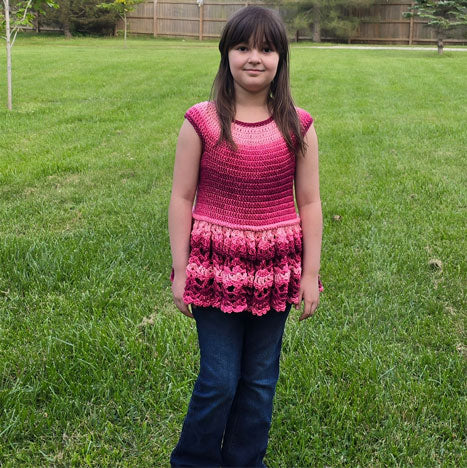 One Golden Glance Ruffled Child's Top