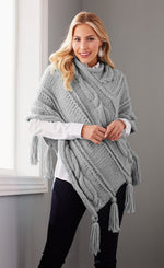 Cabled Panels Poncho