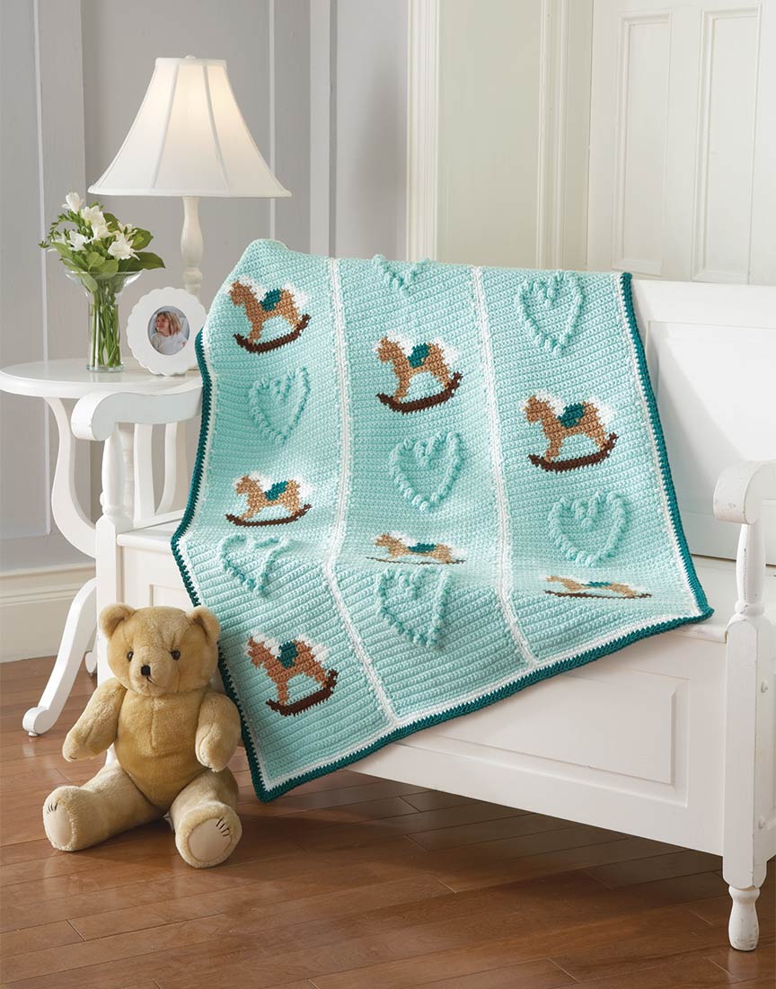 Modèle de couverture de poneys à bascule