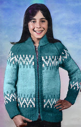 Children's Grecian Scroll Cardigan Pattern
