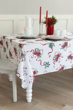 Nappes à rubans en forme de canne de Noël