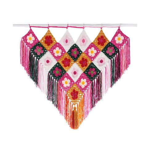 Free Crochet Flower Power Crochet Hanging Pattern