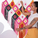 Free Crochet Flower Power Crochet Hanging Pattern