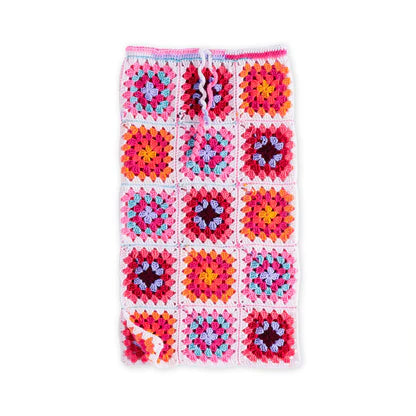 Free Red Heart Crochet Granny Square Skirt Pattern