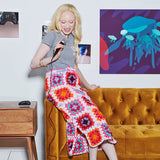 Free Red Heart Crochet Granny Square Skirt Pattern