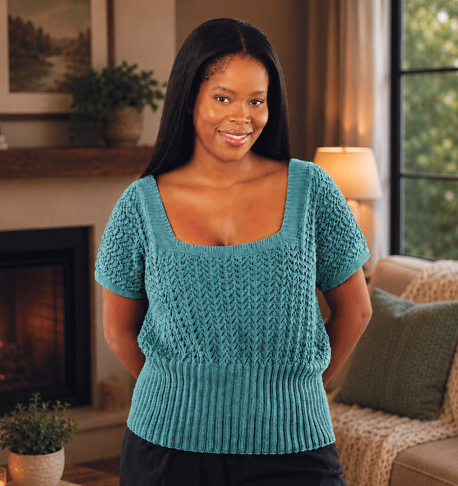 Free Layering Lace Knit Top Pattern