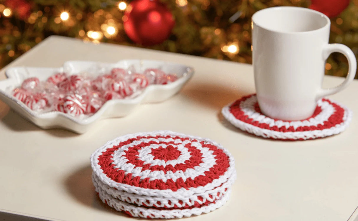 Free Peppermint Coasters Pattern
