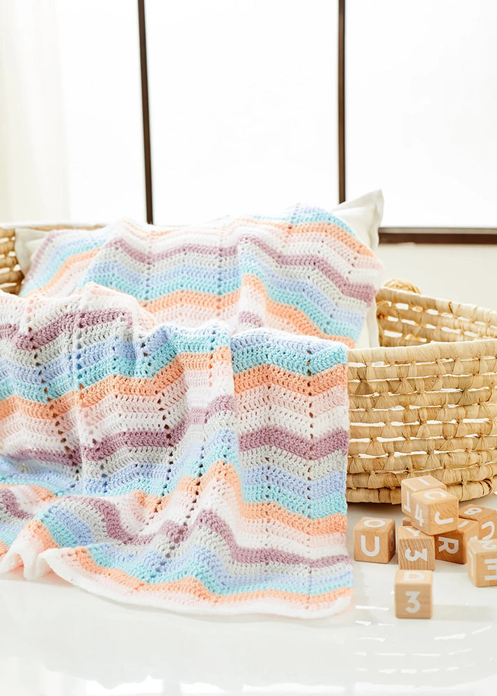 Free Crochet Chevrons Baby Blanket Pattern