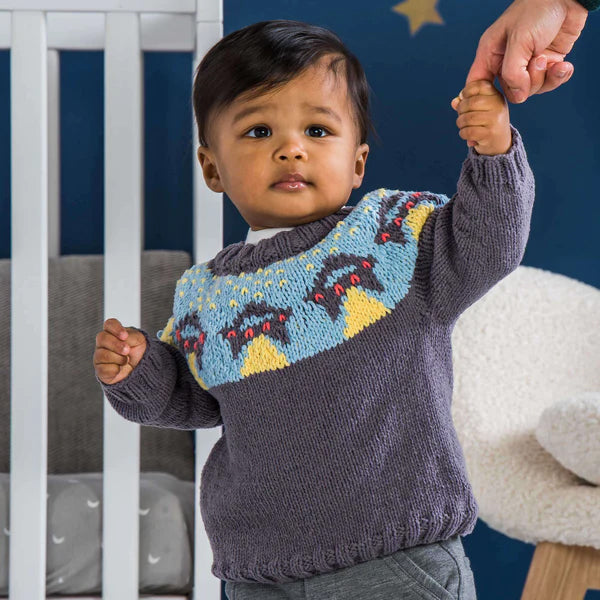 Free Bernat UFO Yoke Knit Sweater Pattern