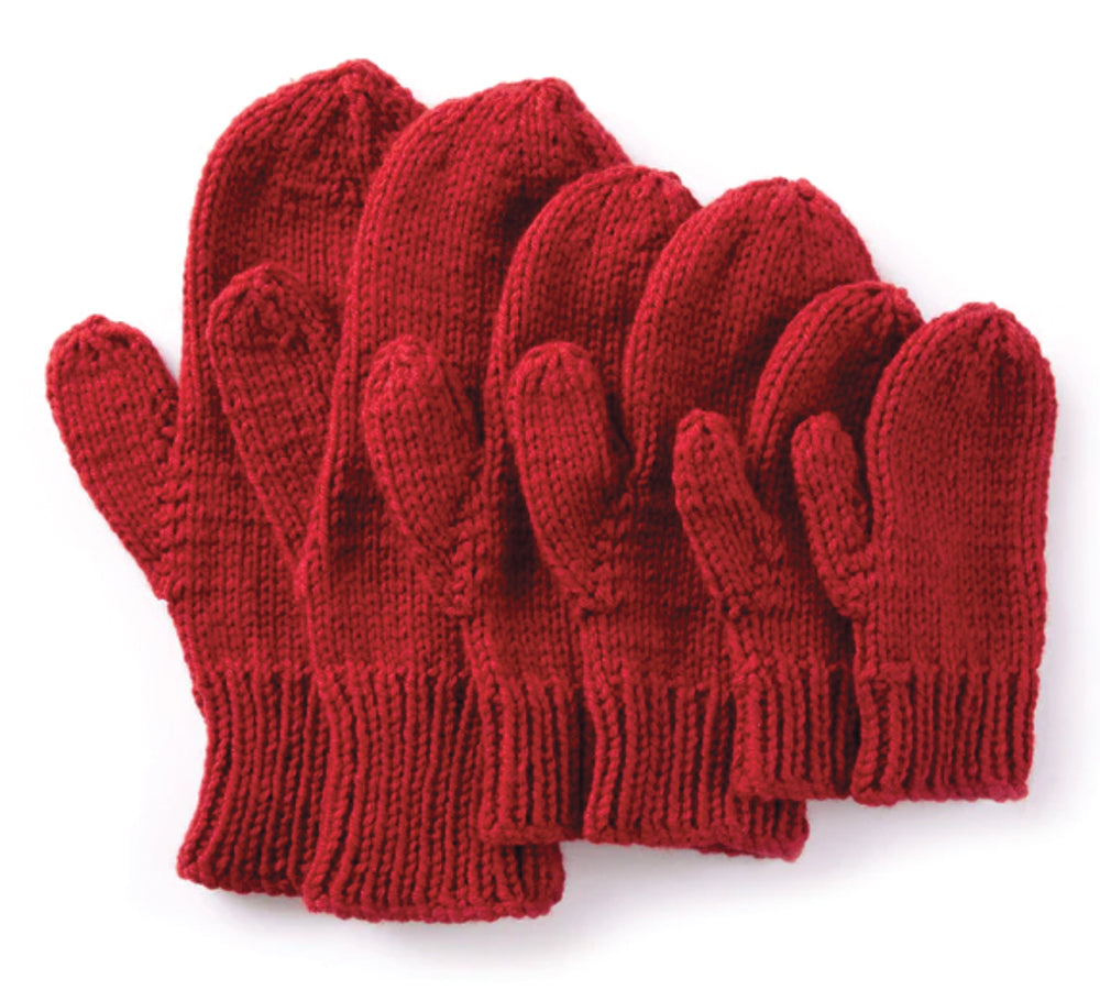 Free Basic Family Knit Mitten Pattern – Mary Maxim Ltd