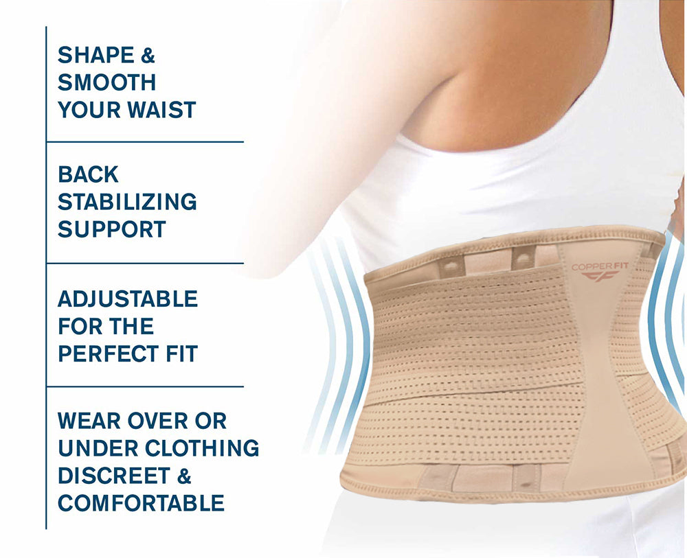 Copper Fit Core Shaper, Supports Back and Shapes Waist, Copper