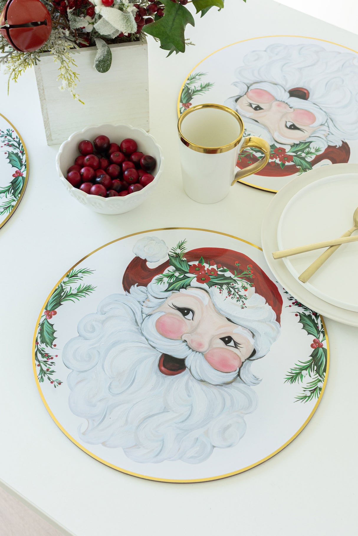 Joyful Santa Cork Placemats