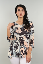Black Peach 3/4 Sleeves T-Shirt