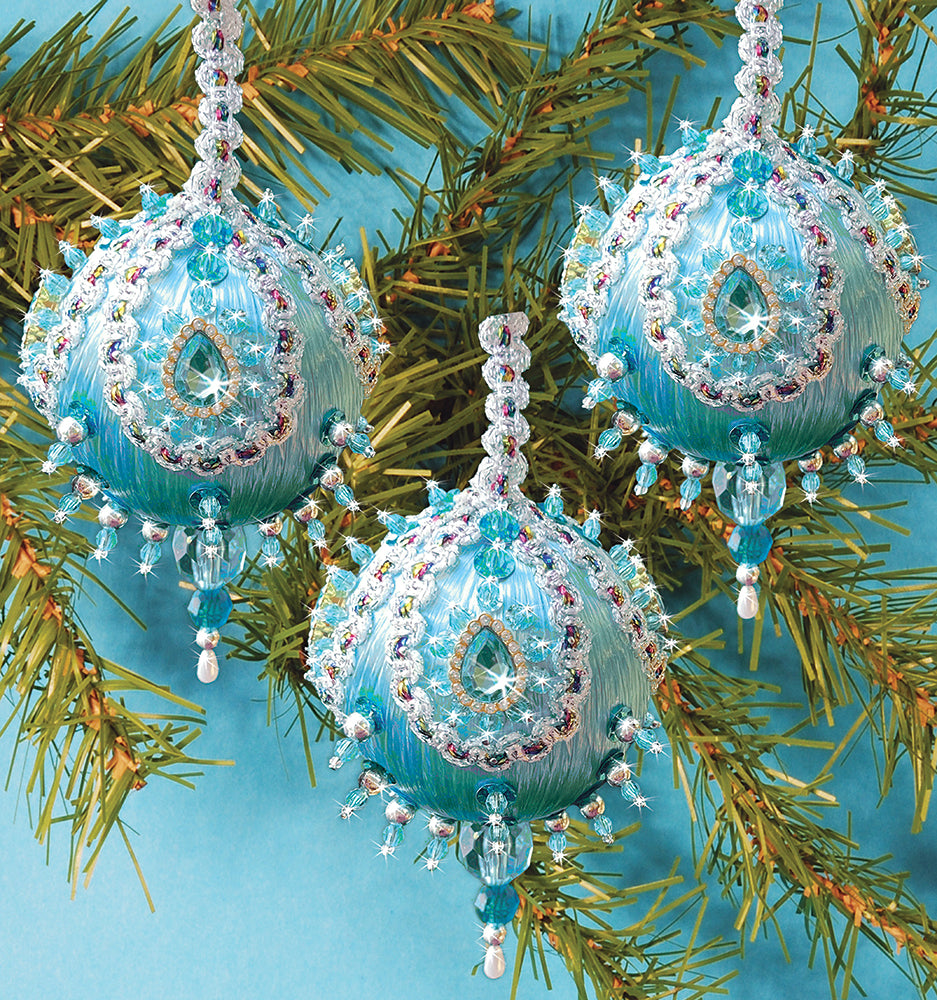 Bejeweled Blue Trio Ornaments Kit