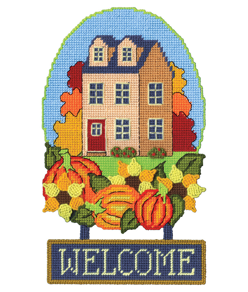 Harvest Welcome Plastic Canvas Wall Hanging Kit